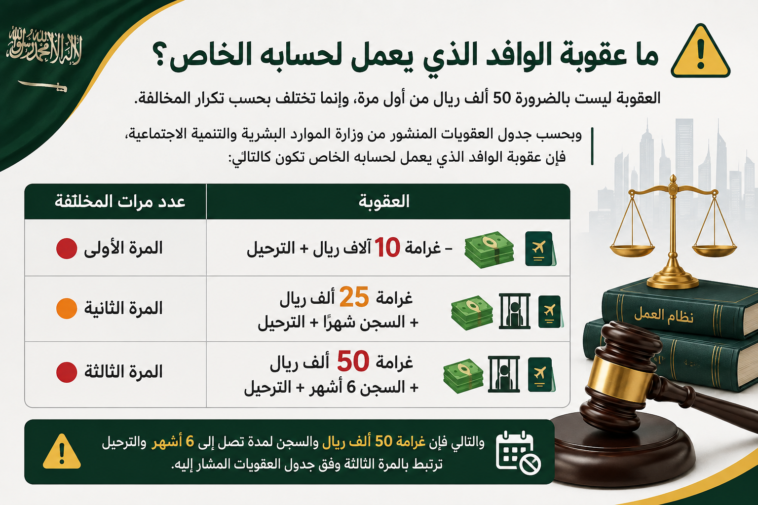 حساب الوافد