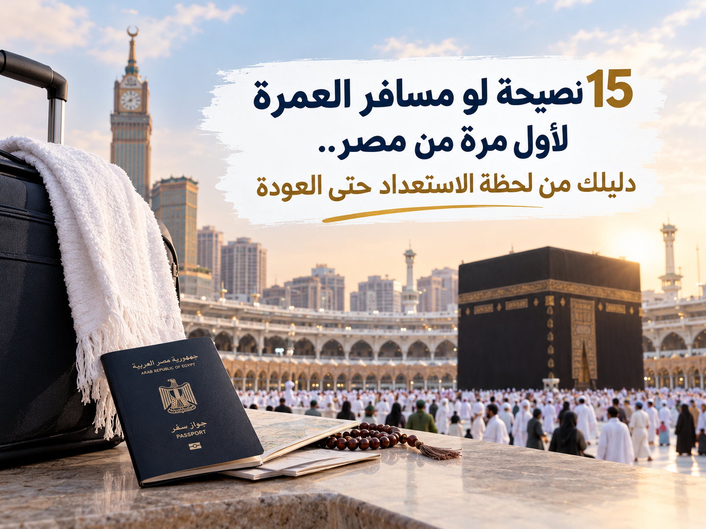 15 نصيحة لو مسافر العمرة لأول مرة من مصر.. دليلك من لحظة الاستعداد حتى العودة